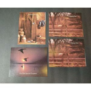 Vintage Autumn Glory 1985 Greeting Card Lot Kitty Cat Horse Bird Fowl Thinking